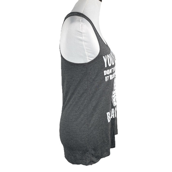 Bella’s Canvas You Only Live Once Razorback Tank Top Gray Size Large - Picture 4 of 8